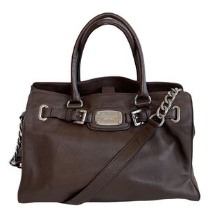 Michael Kors Hamilton Belted Traveler Tote Brown